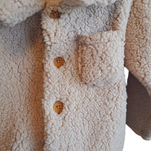 4/$20 Gerber Modern Moments Unisex Micro Plush Button Down Jacket Size 24 Months - Picture 3 of 10